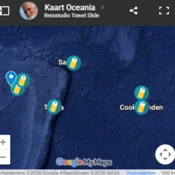 DE DIGITALE KAART VAN CRUISEHAVENS IN DE OCEANIA